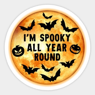 Spooky moon Sticker